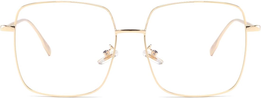 Blue Light Blocking Glasses women Anti Glare UV Filter Computer Gaming Glasses Retro matal square Eyeglasses Frame