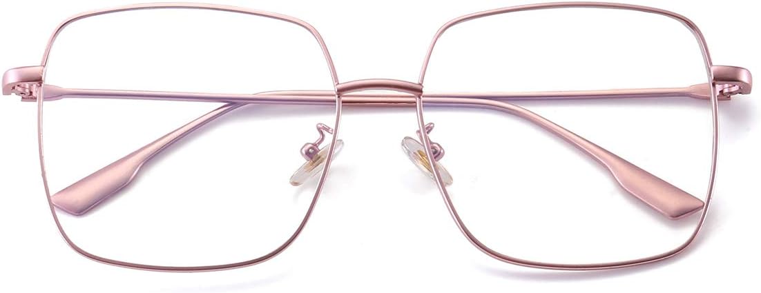 Blue Light Blocking Glasses women Anti Glare UV Filter Computer Gaming Glasses Retro matal square Eyeglasses Frame