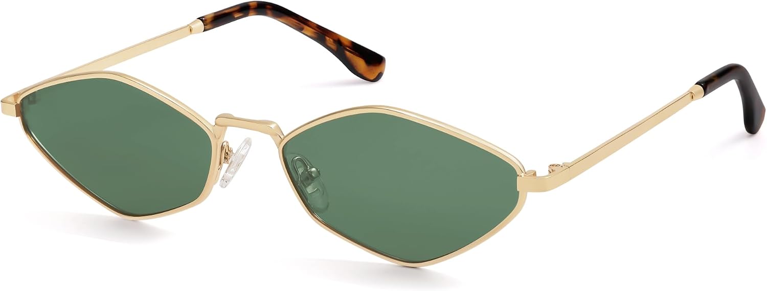 Retro Polarized Sunglasses Womens Mens Vintage Narrow Irregular Shades UV400 SJ1233 | Trendy Vintage Narrow Irregular Shades UV400 SJ1233