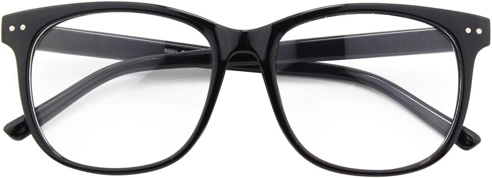 Fake Non Prescription Glasses Clear Lens for Women Men Oversized Frame UV400 Protection, 201581
