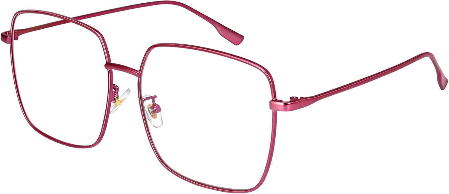 Blue Light Blocking Glasses women Anti Glare UV Filter Computer Gaming Glasses Retro matal square Eyeglasses Frame
