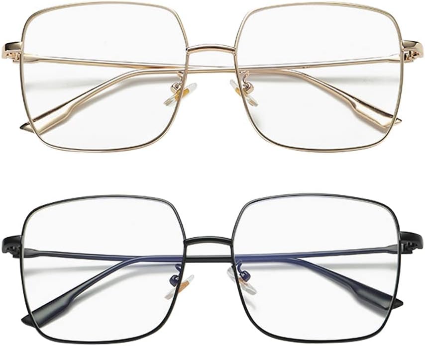 Blue Light Blocking Glasses women Anti Glare UV Filter Computer Gaming Glasses Retro matal square Eyeglasses Frame