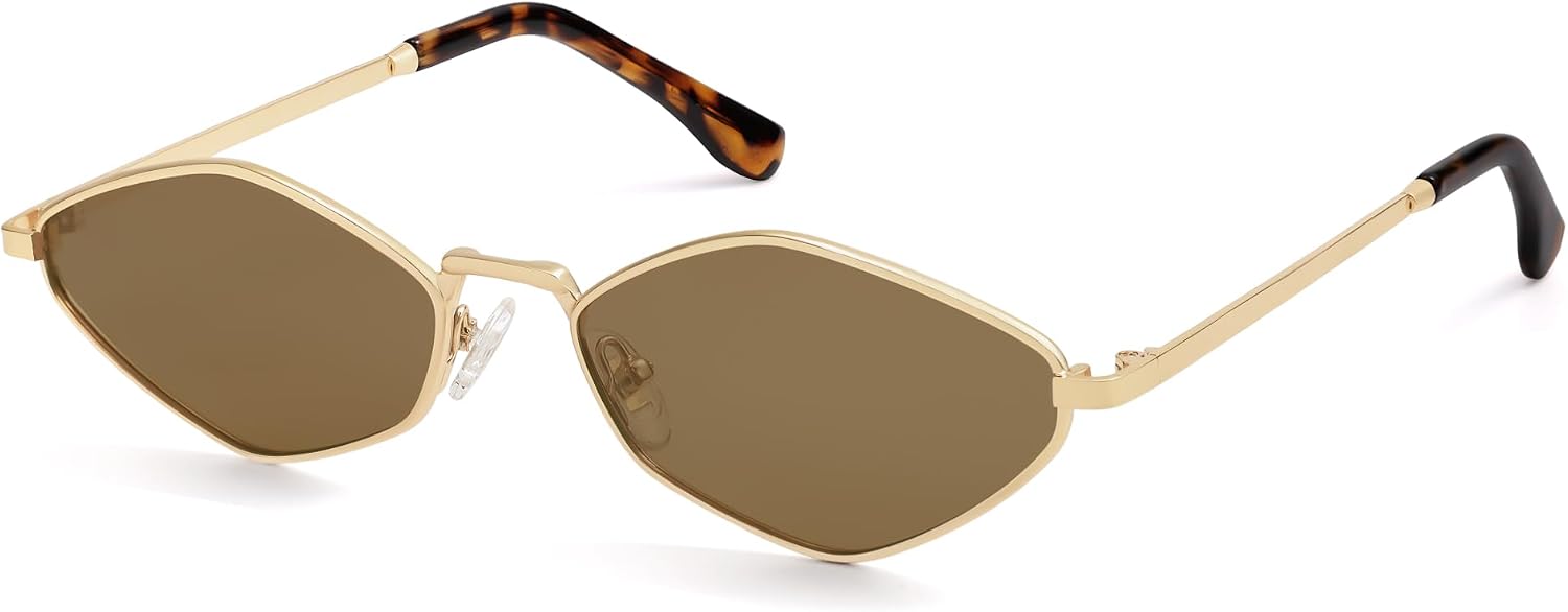 Retro Polarized Sunglasses Womens Mens Vintage Narrow Irregular Shades UV400 SJ1233 | Trendy Vintage Narrow Irregular Shades UV400 SJ1233