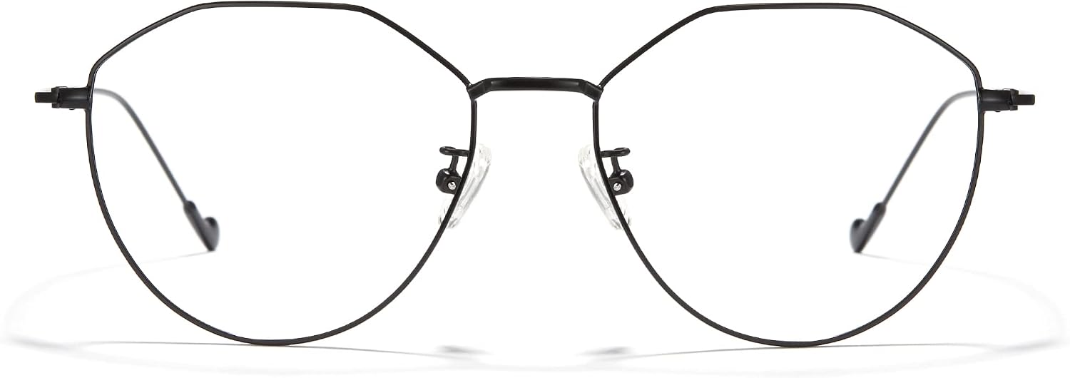 Blue Light Blocking Glasses Round Metal Frame Computer Glasses | Blue light blocking glasses featuring round metal frame, comfortable fit and versatile use for work, study and entertainment
