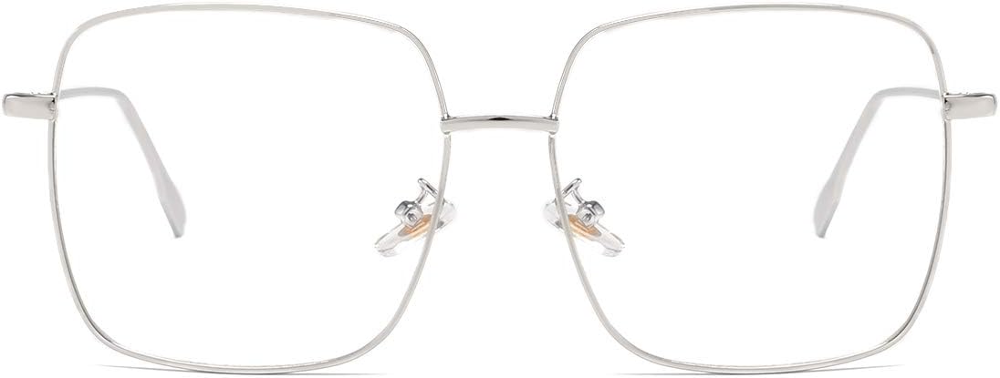Blue Light Blocking Glasses women Anti Glare UV Filter Computer Gaming Glasses Retro matal square Eyeglasses Frame