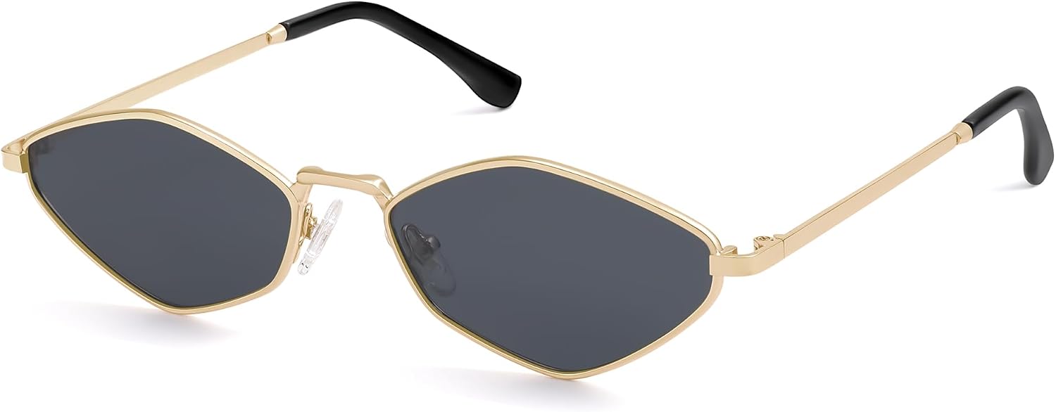 Retro Polarized Sunglasses Womens Mens Vintage Narrow Irregular Shades UV400 SJ1233 | Trendy Vintage Narrow Irregular Shades UV400 SJ1233