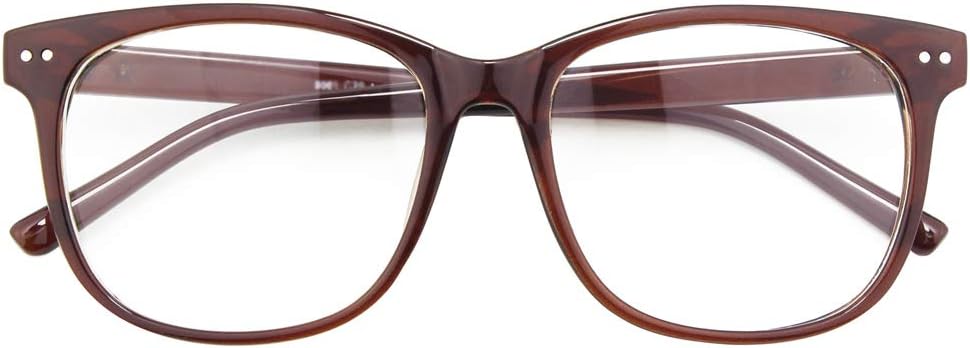 Fake Non Prescription Glasses Clear Lens for Women Men Oversized Frame UV400 Protection, 201581
