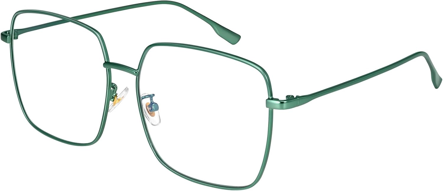 Blue Light Blocking Glasses women Anti Glare UV Filter Computer Gaming Glasses Retro matal square Eyeglasses Frame