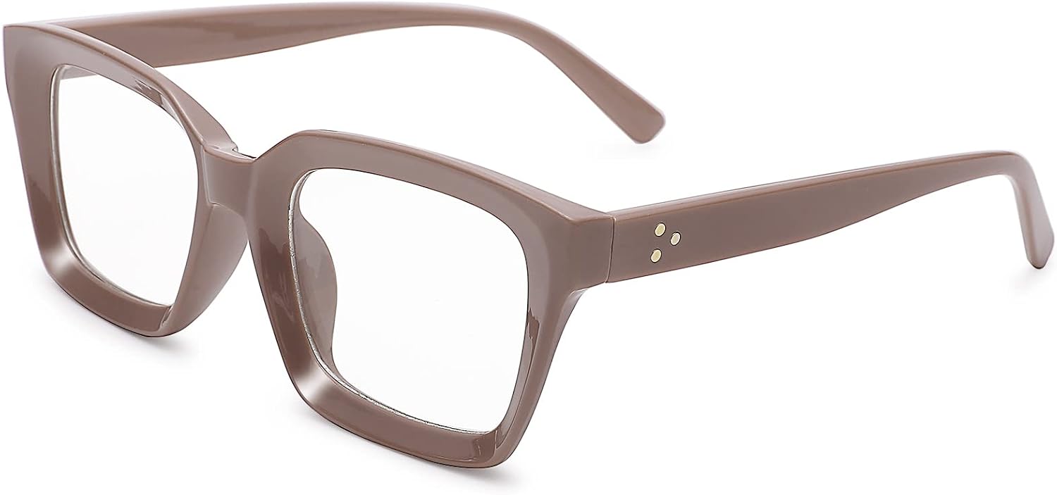 Classic Non-prescription Clear Lens Eyeglasses for Women Thick Square Frame Eyewear