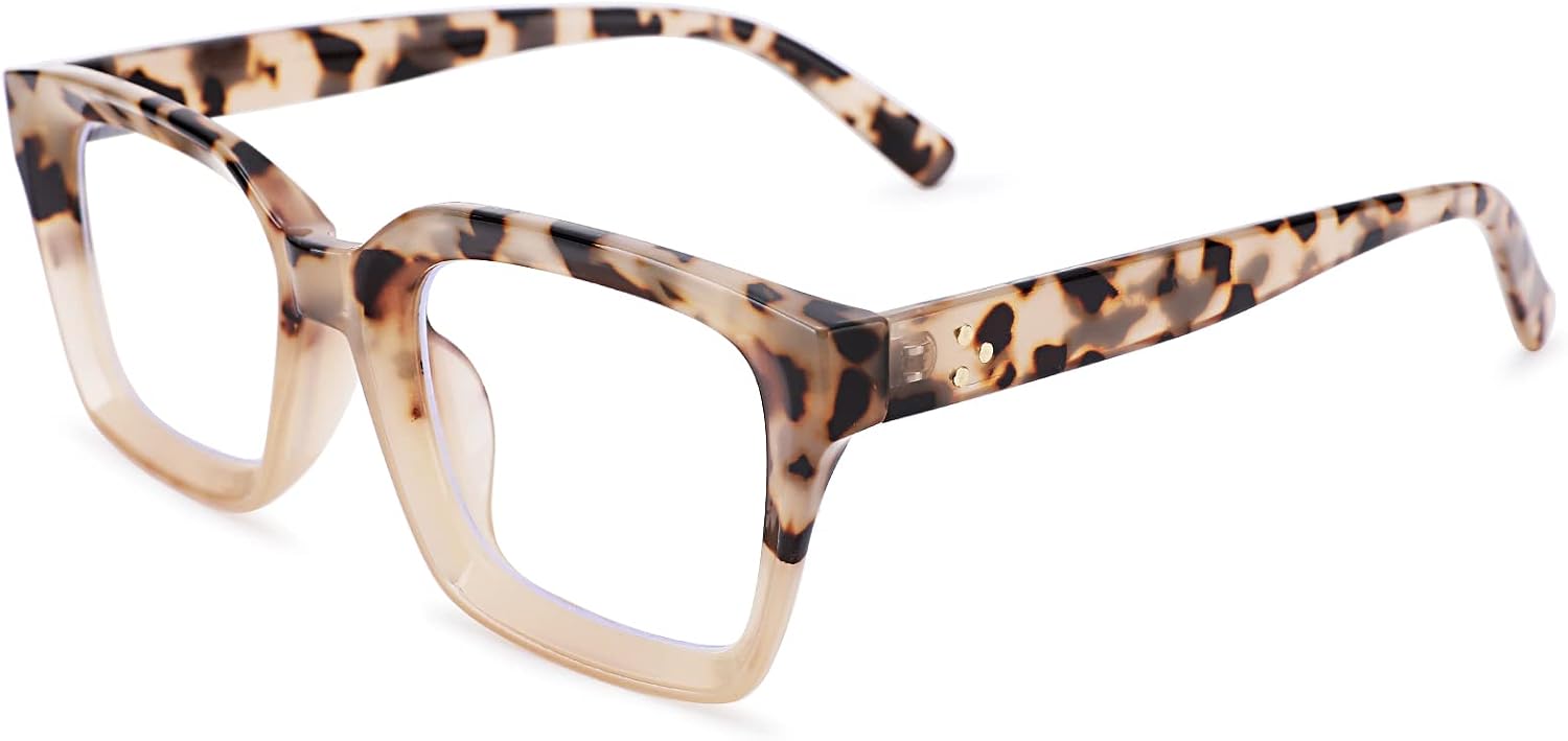 Classic Non-prescription Clear Lens Eyeglasses for Women Thick Square Frame Eyewear