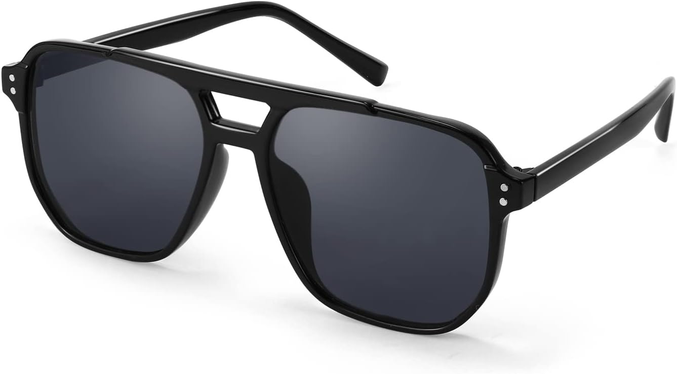 Retro Square Aviator Sunglasses Women Men 70s Vintage Trendy Plastic Frame Sun Glasses B2835