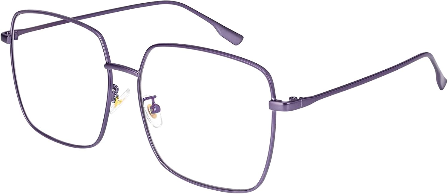 Blue Light Blocking Glasses women Anti Glare UV Filter Computer Gaming Glasses Retro matal square Eyeglasses Frame