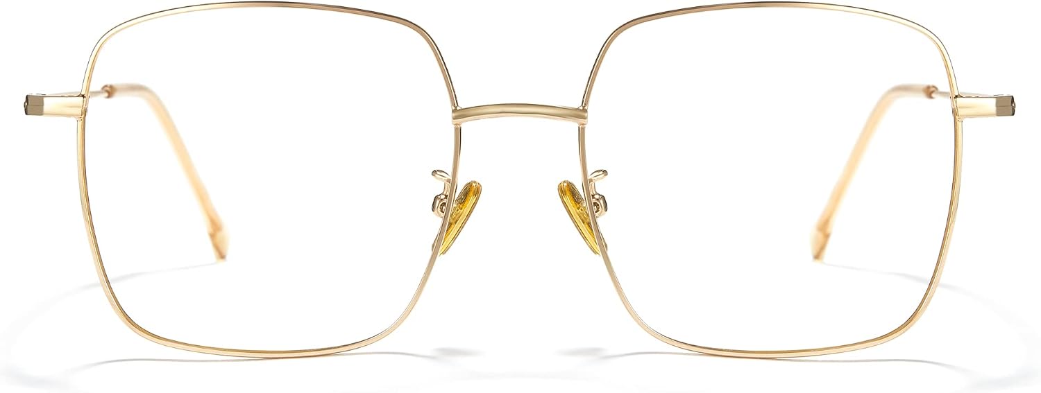 Blue Light Blocking Glasses Round Metal Frame Computer Glasses | Blue light blocking glasses featuring round metal frame, comfortable fit and versatile use for work, study and entertainment