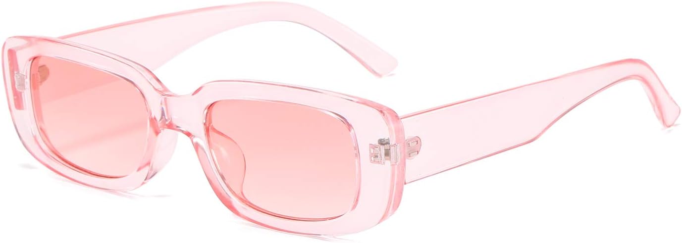 Rectangle Sunglasses for Women Retro Driving Glasses 90's Vintage Fashion Narrow Square Frame UV400 Protection