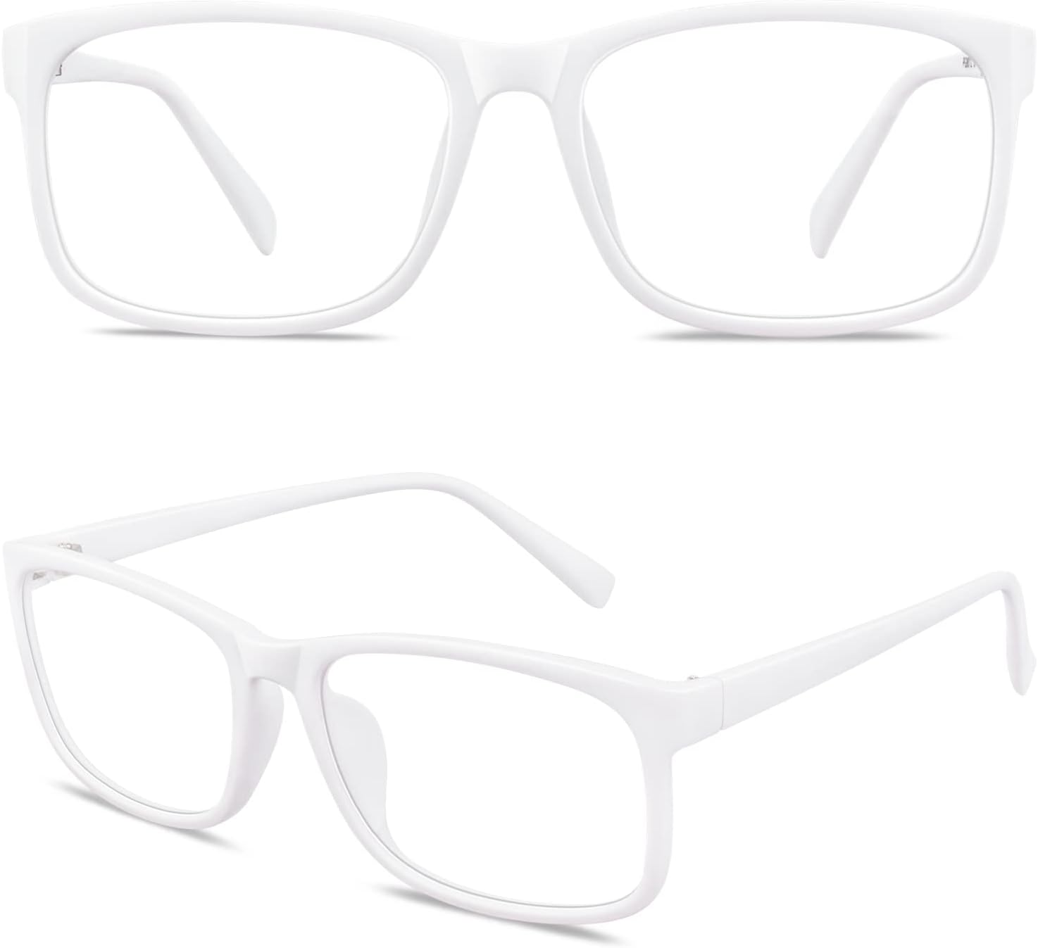 Fake Glasses Clear Lens Non-Prescription Retro Rectangular Frame UV400 Protection Men Women CN12