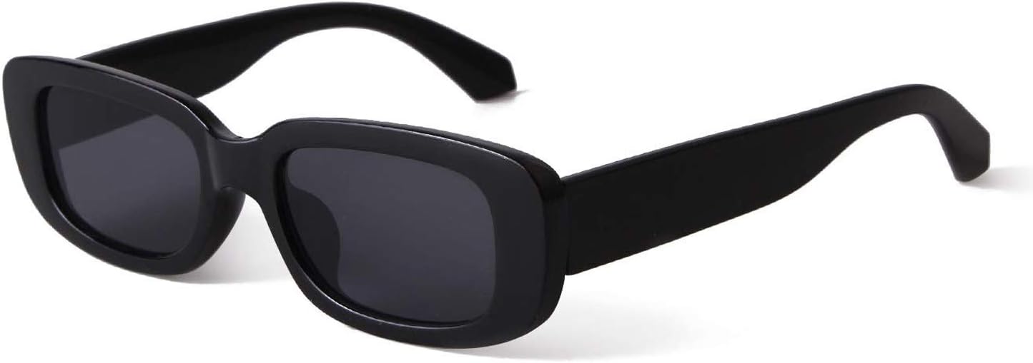 Rectangle Sunglasses for Women Retro Driving Glasses 90's Vintage Fashion Narrow Square Frame UV400 Protection