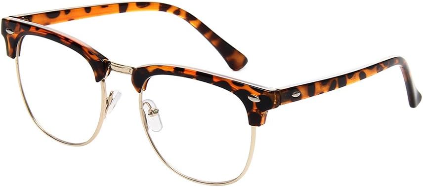 Shiratori New Vintage Fashion Half Frame Semi-Rimless Clear Lens Glasses