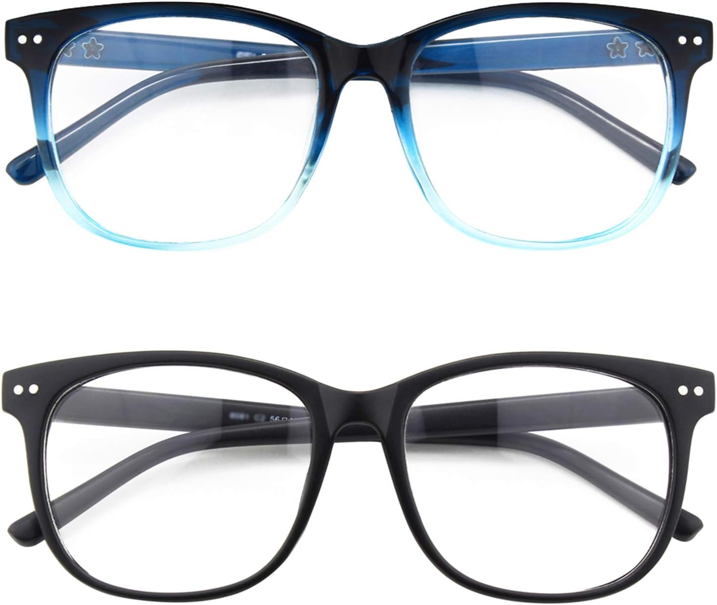 Fake Non Prescription Glasses Clear Lens for Women Men Oversized Frame UV400 Protection, 201581