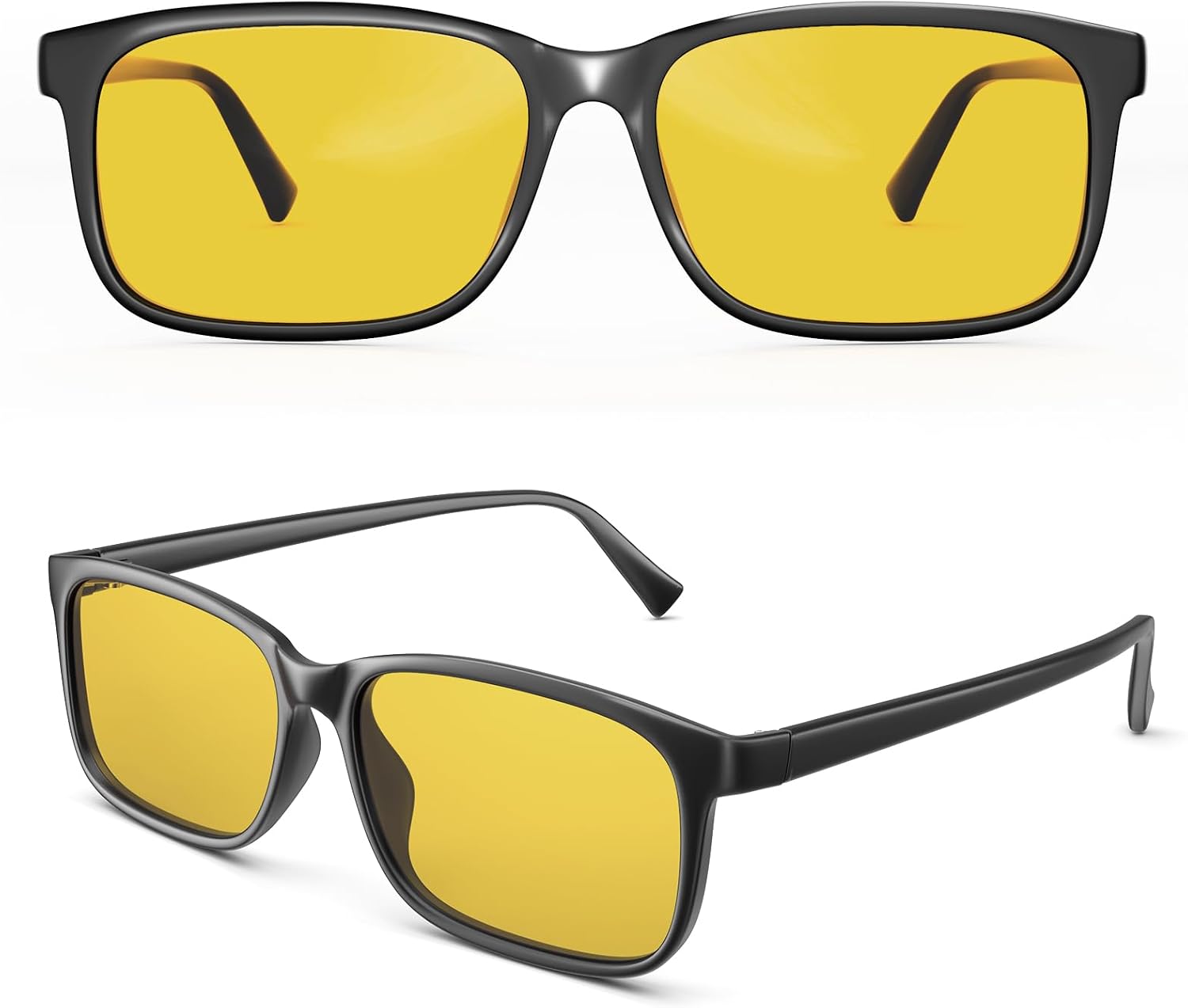 Fake Glasses Clear Lens Non-Prescription Retro Rectangular Frame UV400 Protection Men Women CN12