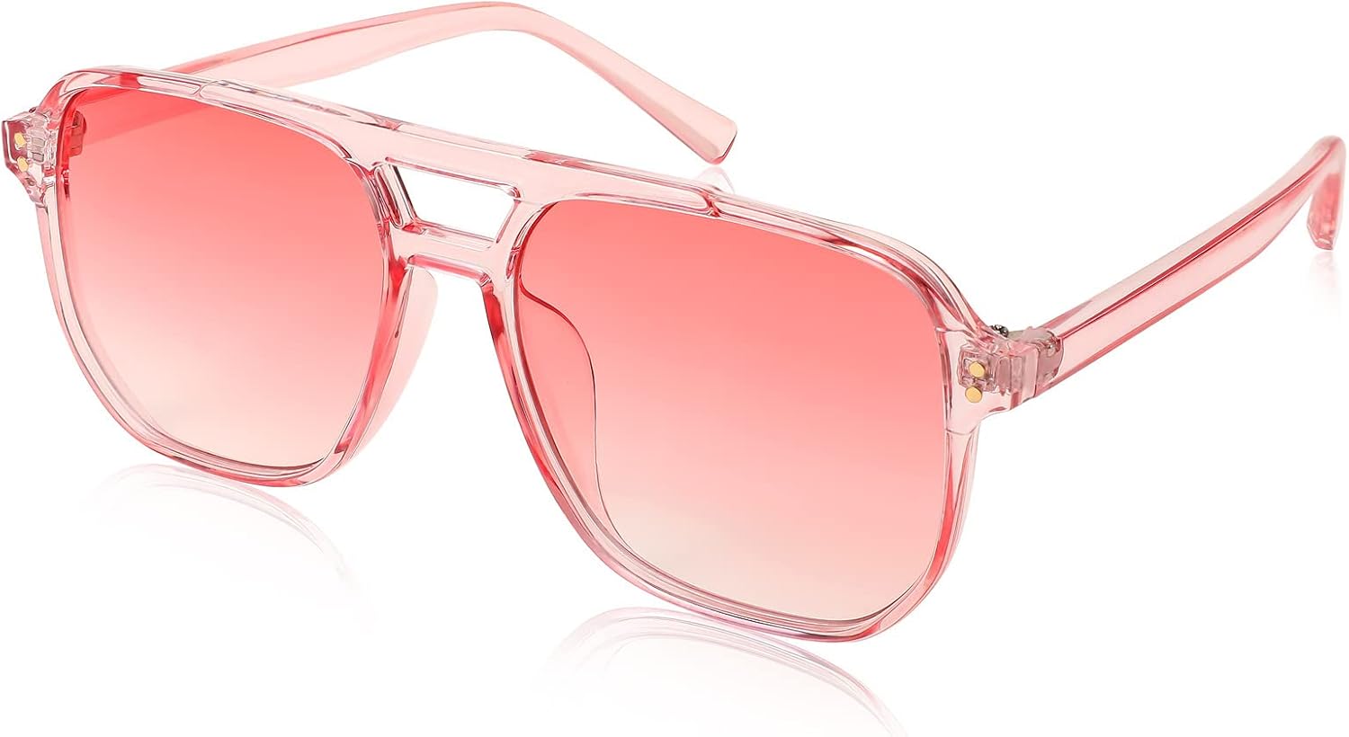 Retro Square Aviator Sunglasses Women Men 70s Vintage Trendy Plastic Frame Sun Glasses B2835