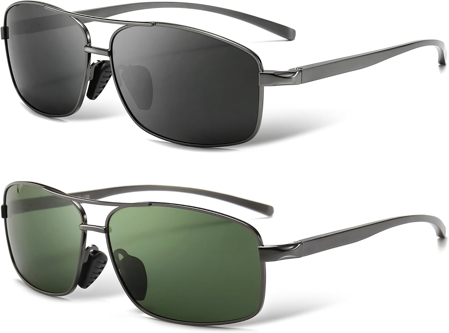 Ultra Lightweight Rectangular Polarized Sunglasses Men UV400 Protection