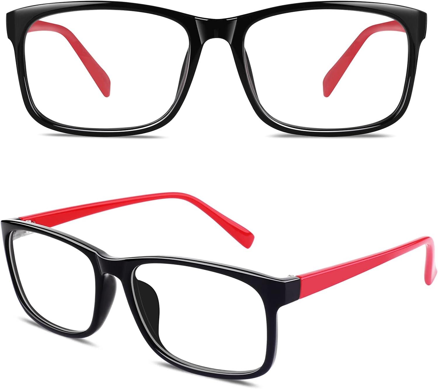 Fake Glasses Clear Lens Non-Prescription Retro Rectangular Frame UV400 Protection Men Women CN12