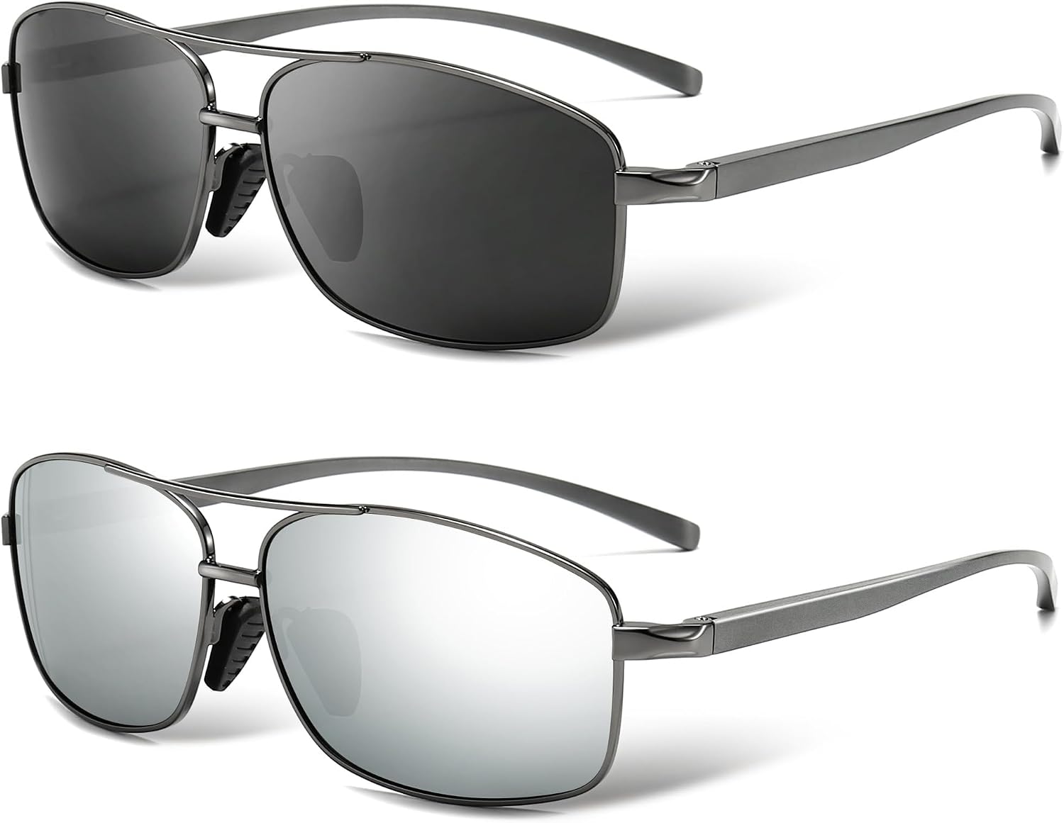 Ultra Lightweight Rectangular Polarized Sunglasses Men UV400 Protection