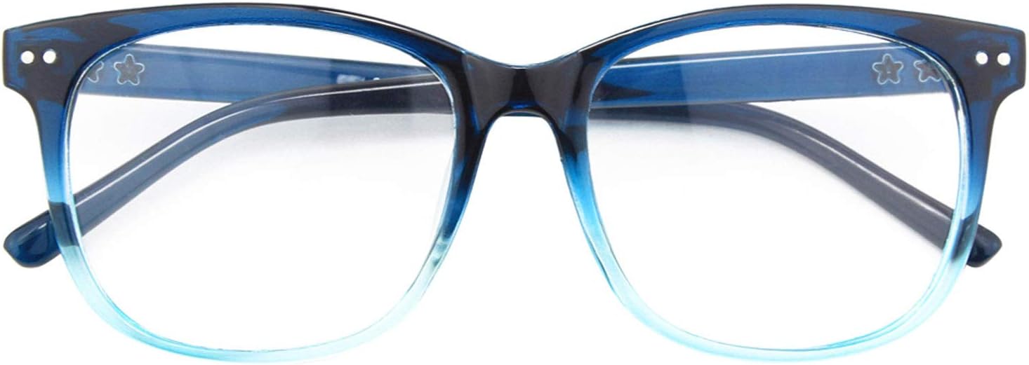 Fake Non Prescription Glasses Clear Lens for Women Men Oversized Frame UV400 Protection, 201581