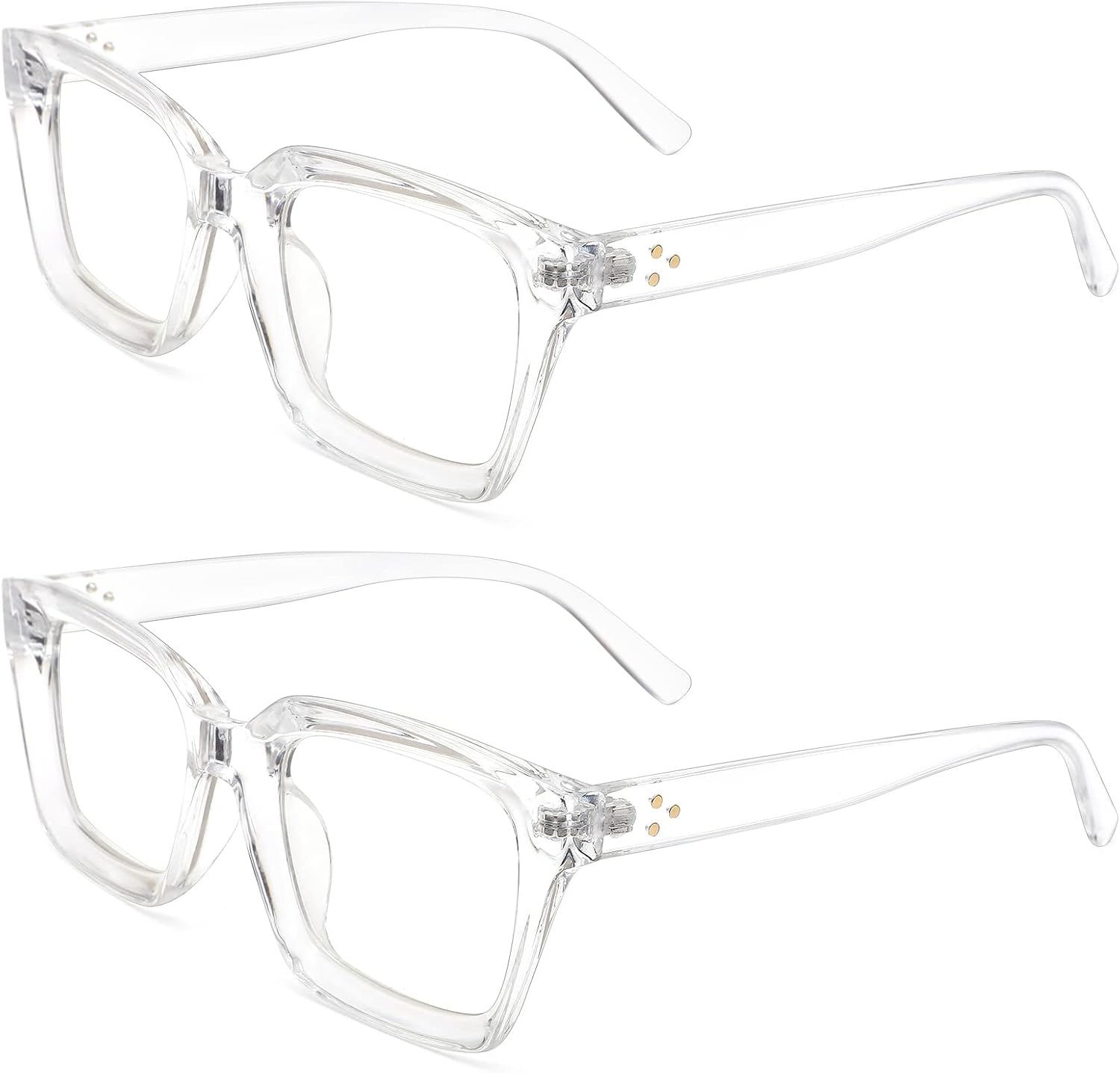 Classic Non-prescription Clear Lens Eyeglasses for Women Thick Square Frame Eyewear