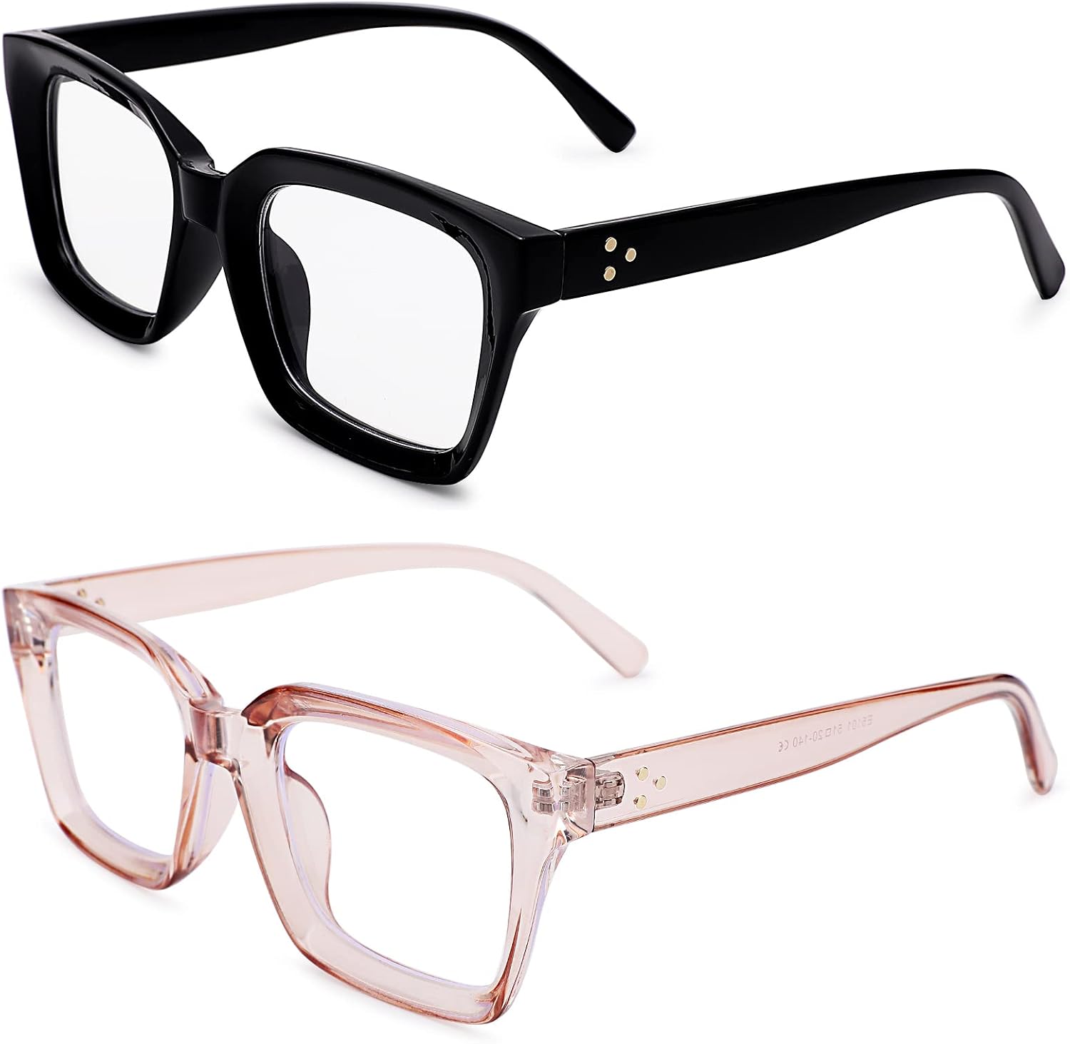 Classic Non-prescription Clear Lens Eyeglasses for Women Thick Square Frame Eyewear