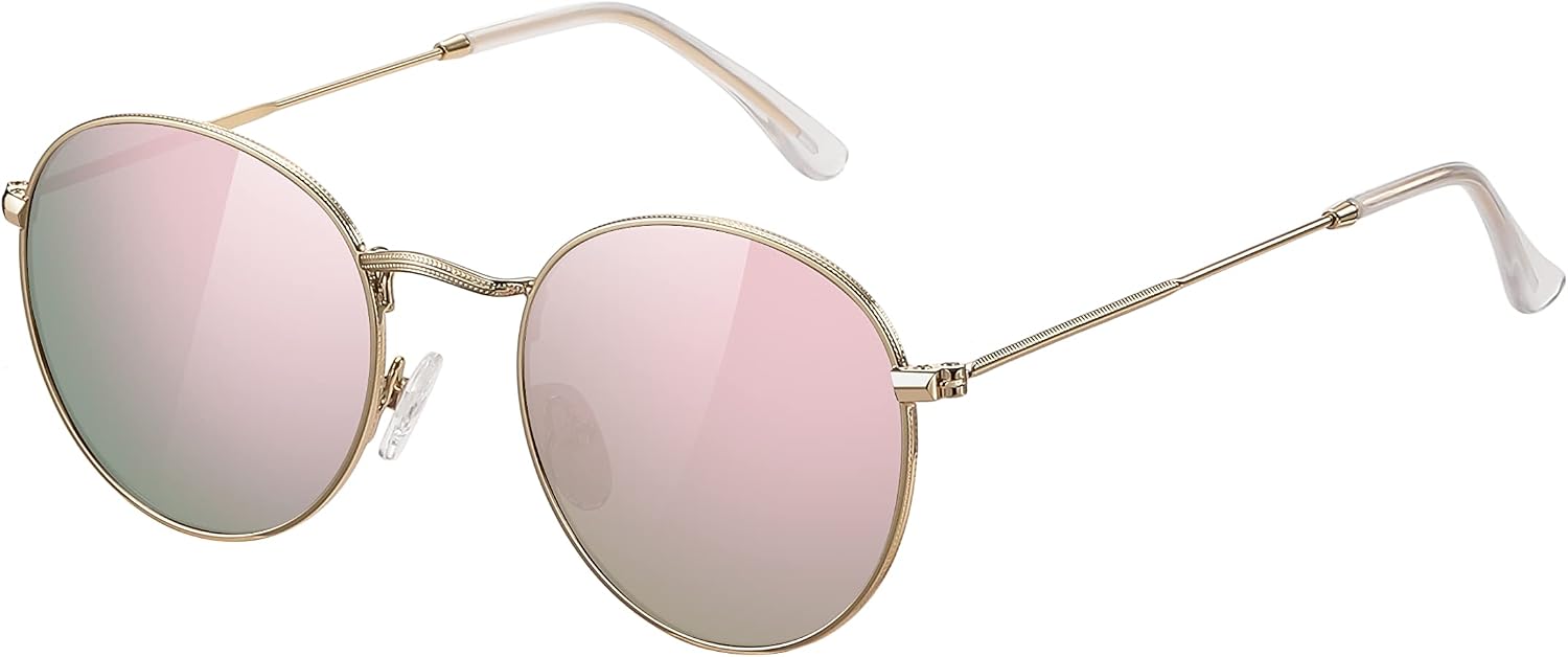 Sunglasses for Womens Men Trendy Square Hexagonal Flat Mirrored Sun Glasses UV Protection