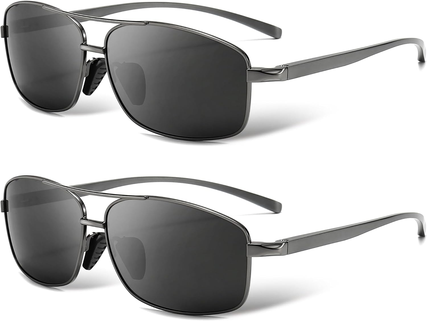 Ultra Lightweight Rectangular Polarized Sunglasses Men UV400 Protection