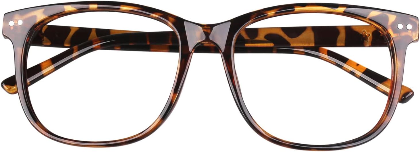 Fake Non Prescription Glasses Clear Lens for Women Men Oversized Frame UV400 Protection, 201581