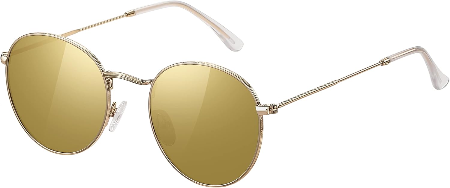 Sunglasses for Womens Men Trendy Square Hexagonal Flat Mirrored Sun Glasses UV Protection