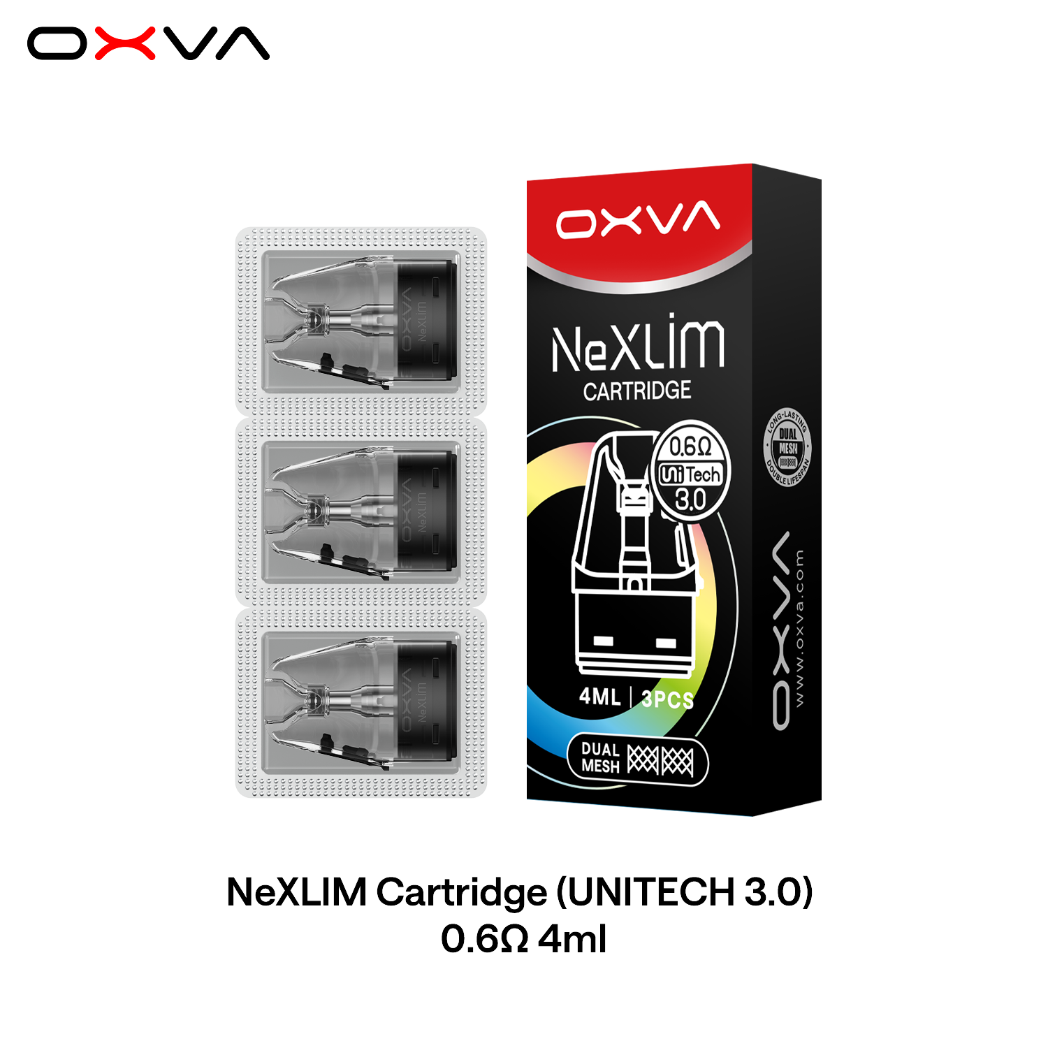 NeXLIM Cartridge UNITECH3.0 0.6ohm 2ml package