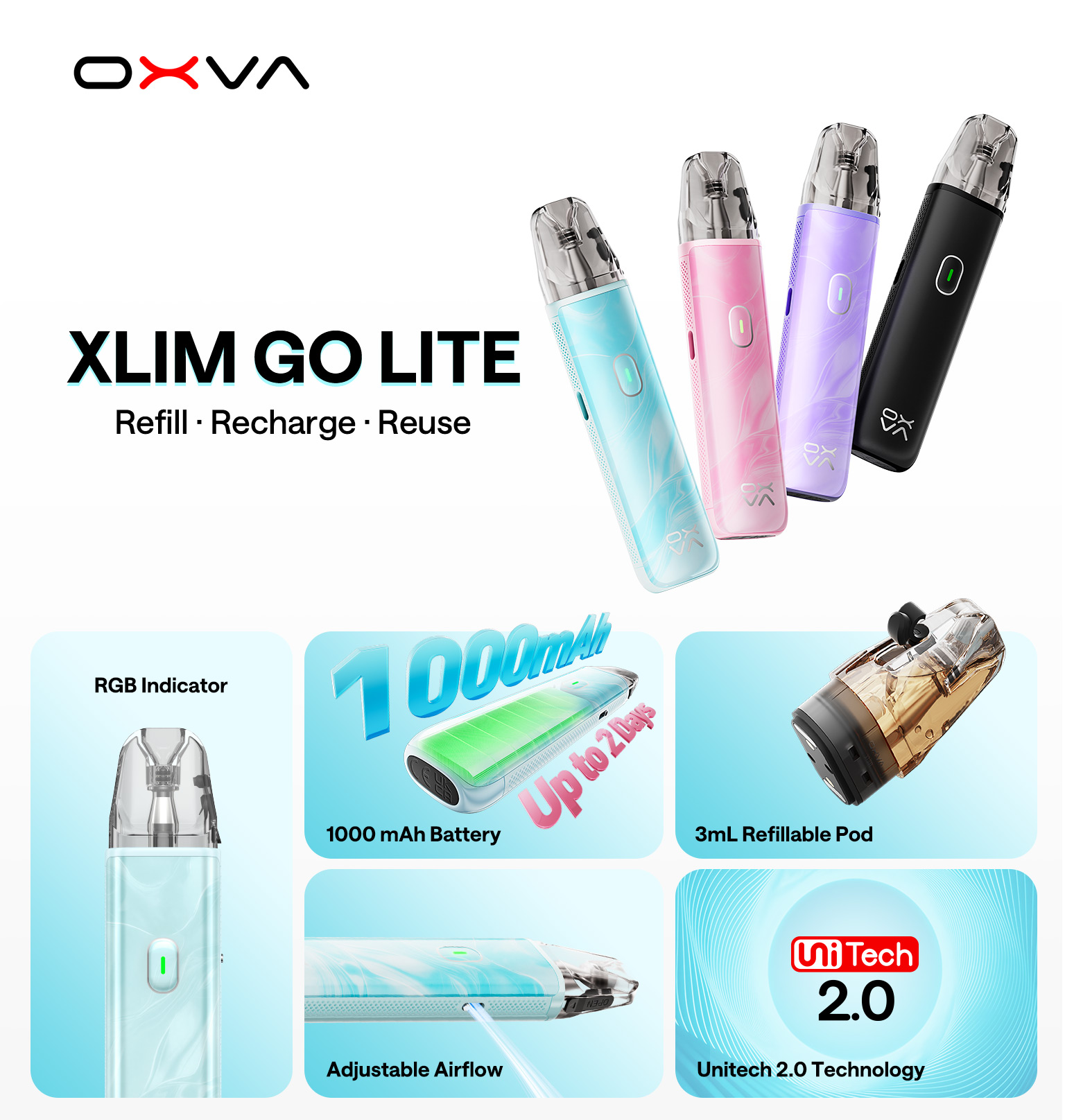 Explore OXVA XLIM GO Lite Features