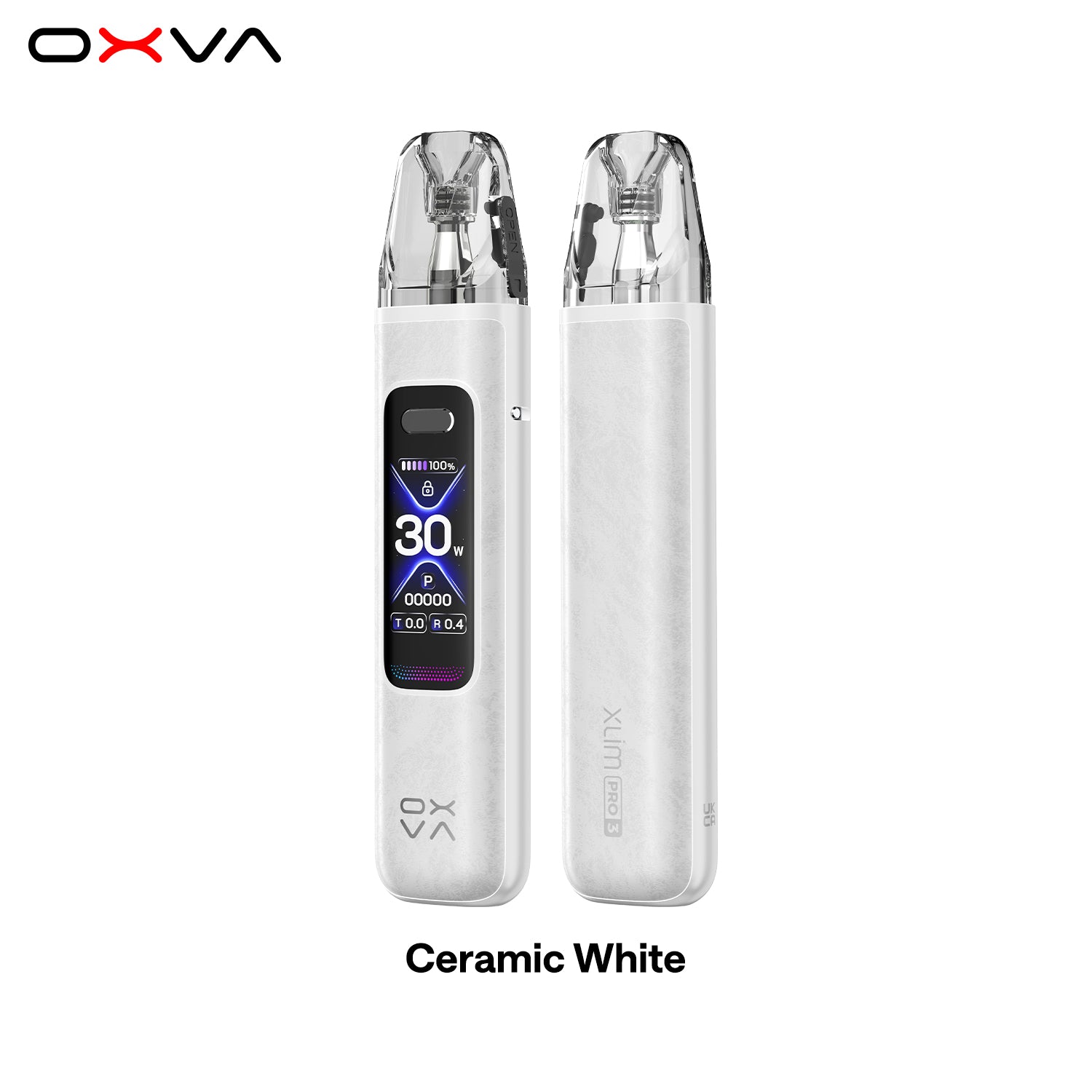 XLIM PRO 3  Ceramic White Front and Back View
