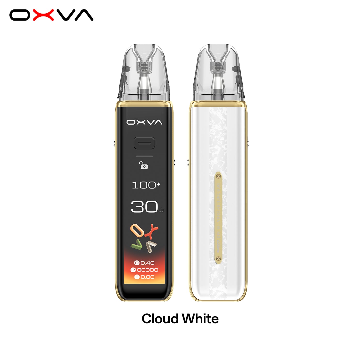  OXVA XLIM 3 ULTRA  Cloud White Front and Back View
