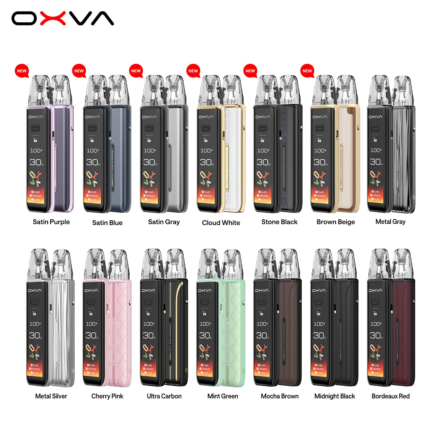  OXVA XLIM 3 ULTRA  All Colors Front and Back View