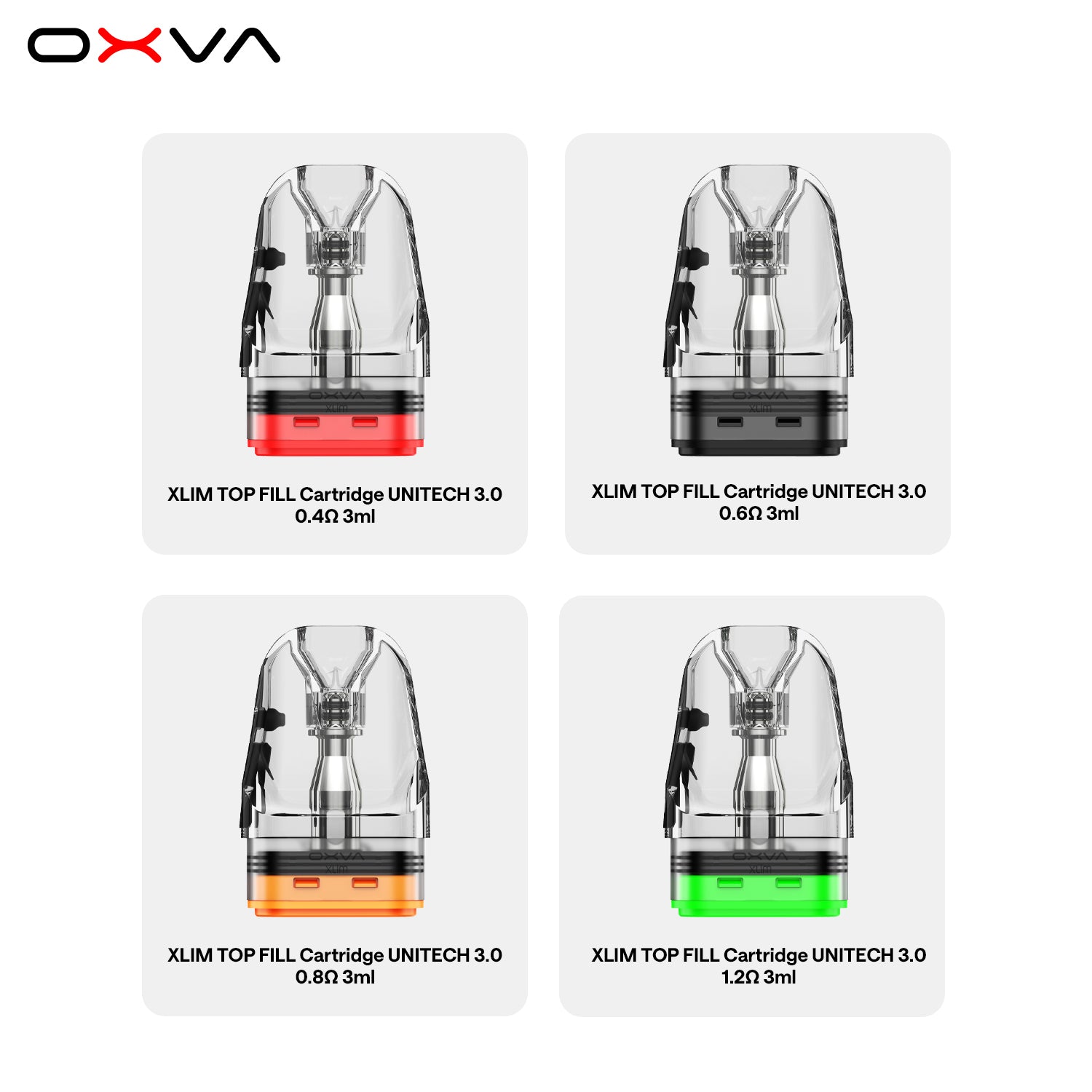 XLIM TOP FILL CARTRIDGE UNITECH 3.0 (3ML) 4 resistance 