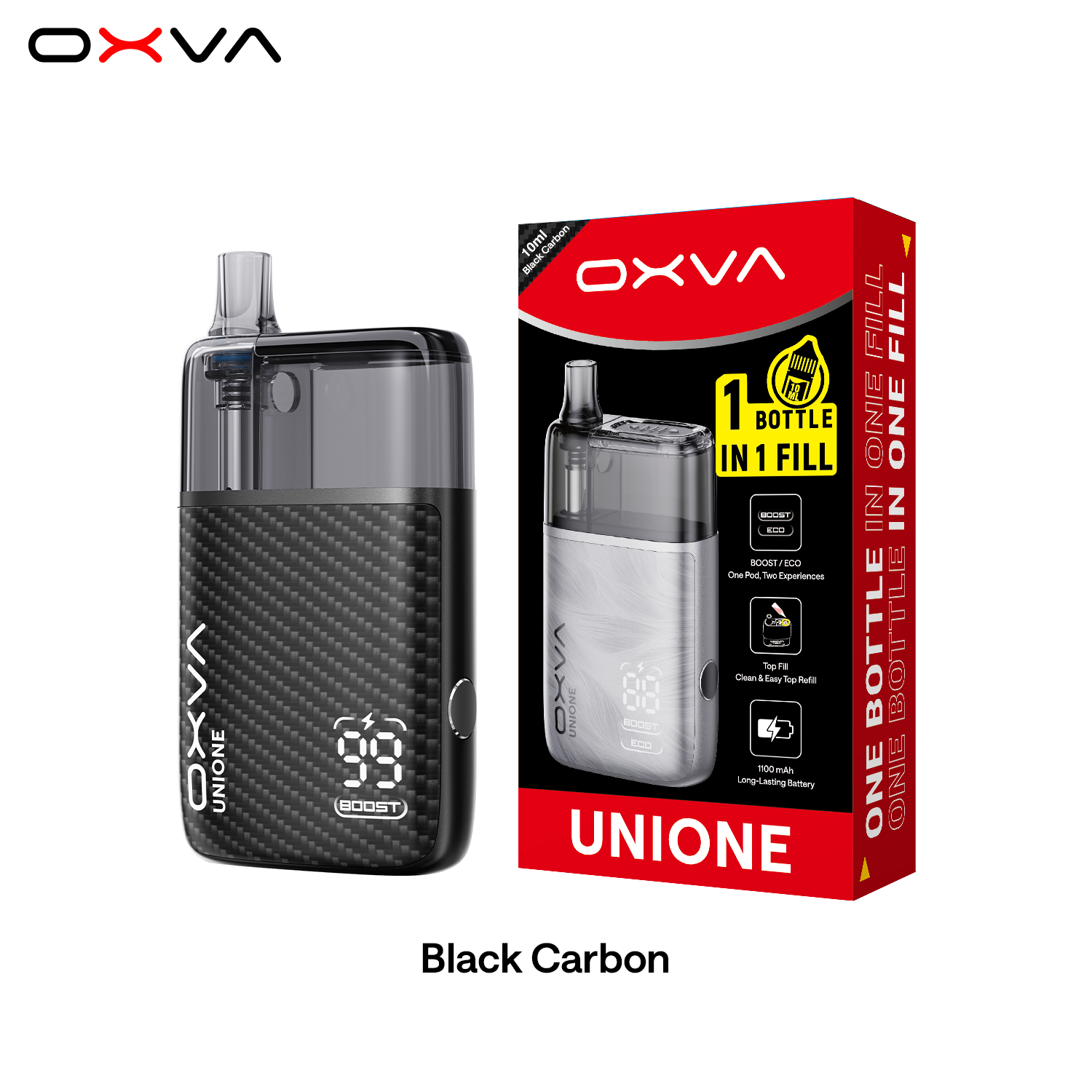oxva unione kit 10ml Black Carbon Package