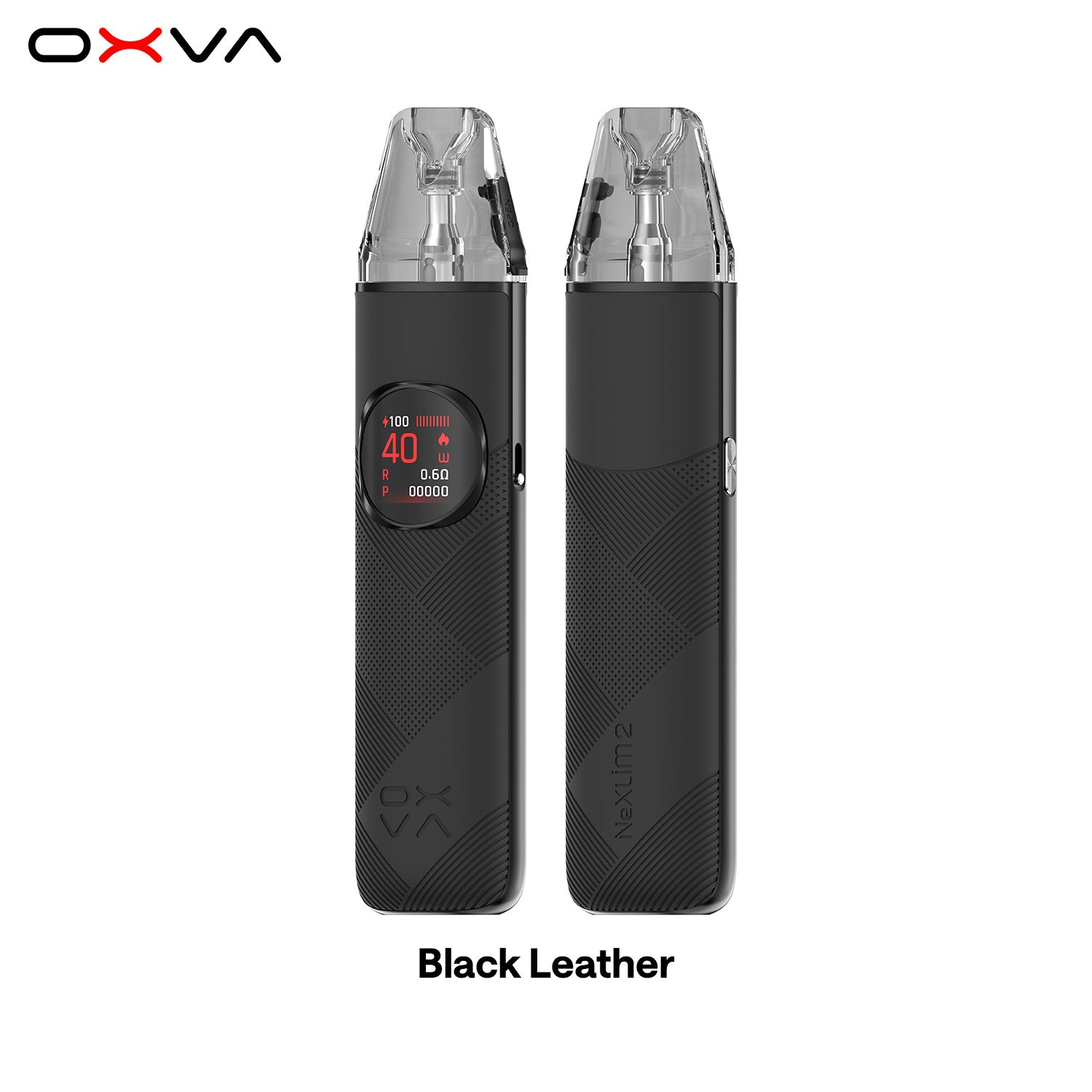 OXVA NEXLIM 2 Black Leather  Front and Back View