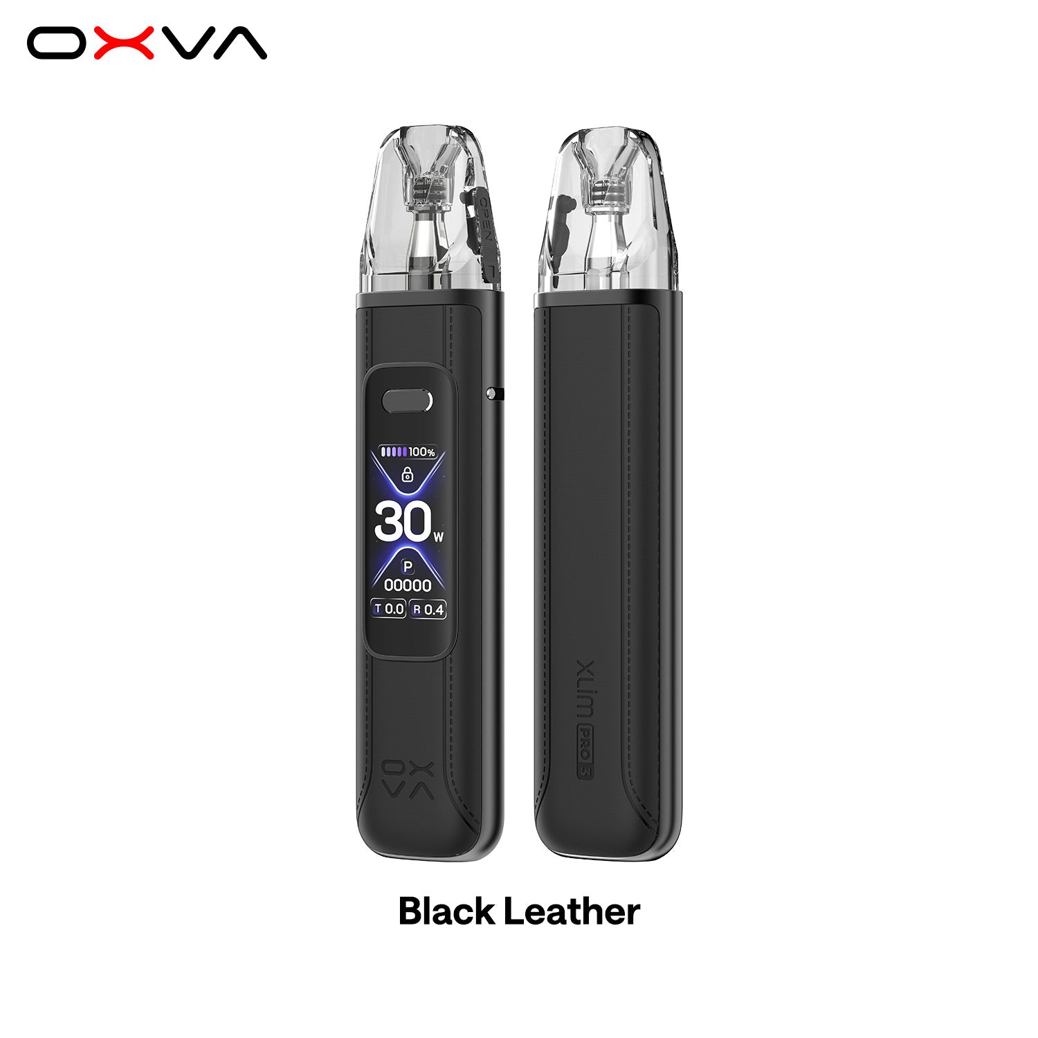 XLIM PRO 3  Black Leather Front and Back View