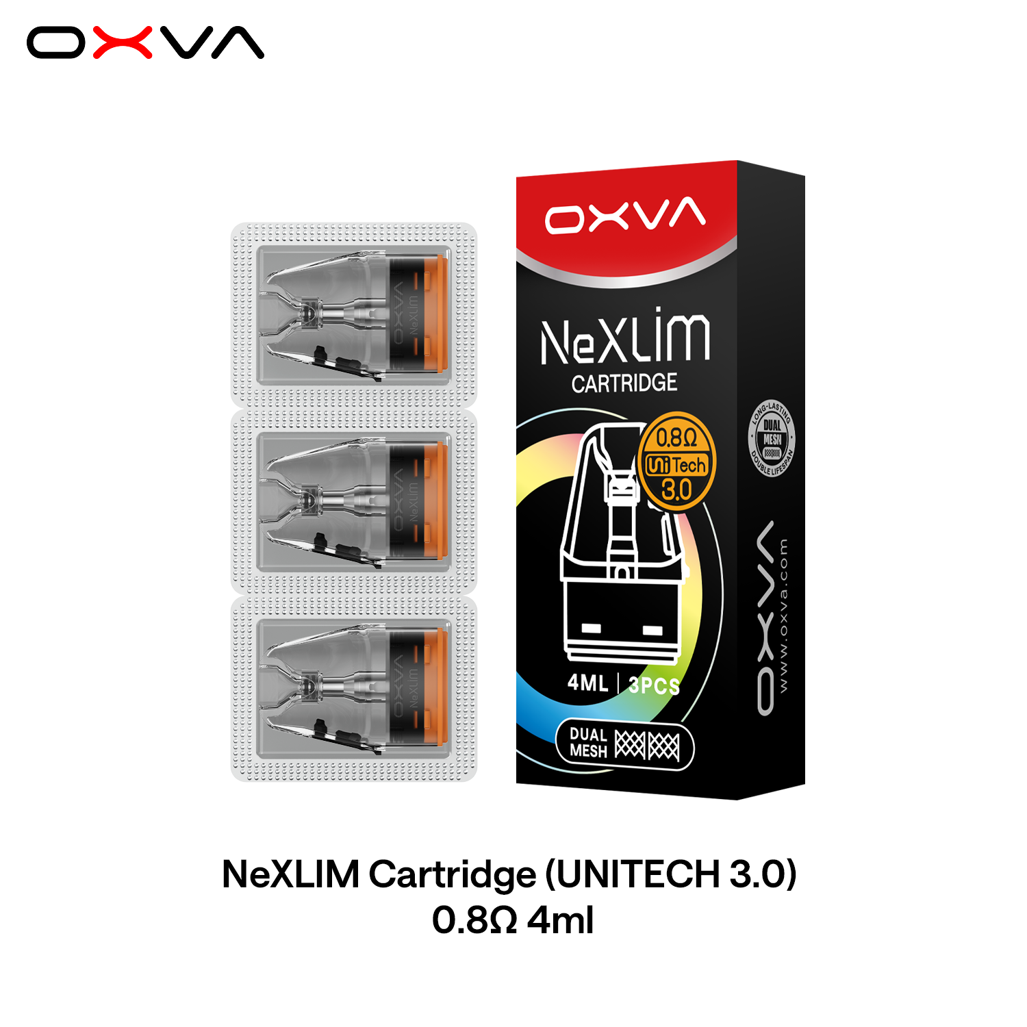 NeXLIM Cartridge UNITECH3.0 0.8ohm 2ml package