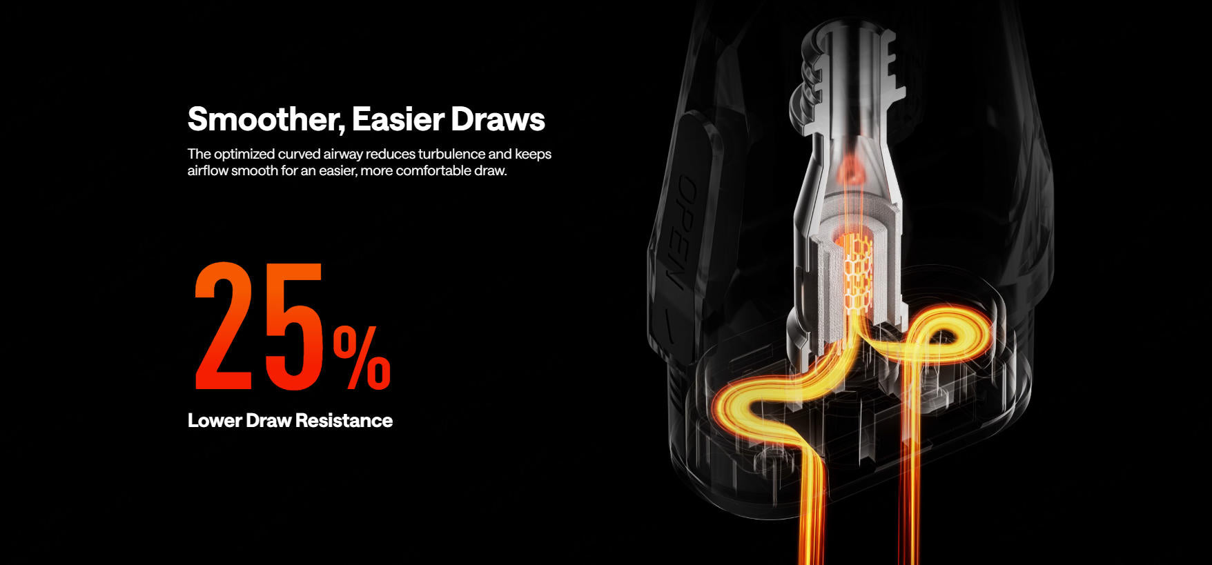 25% Lower Draw Resistance — Smoother, Easier Draws