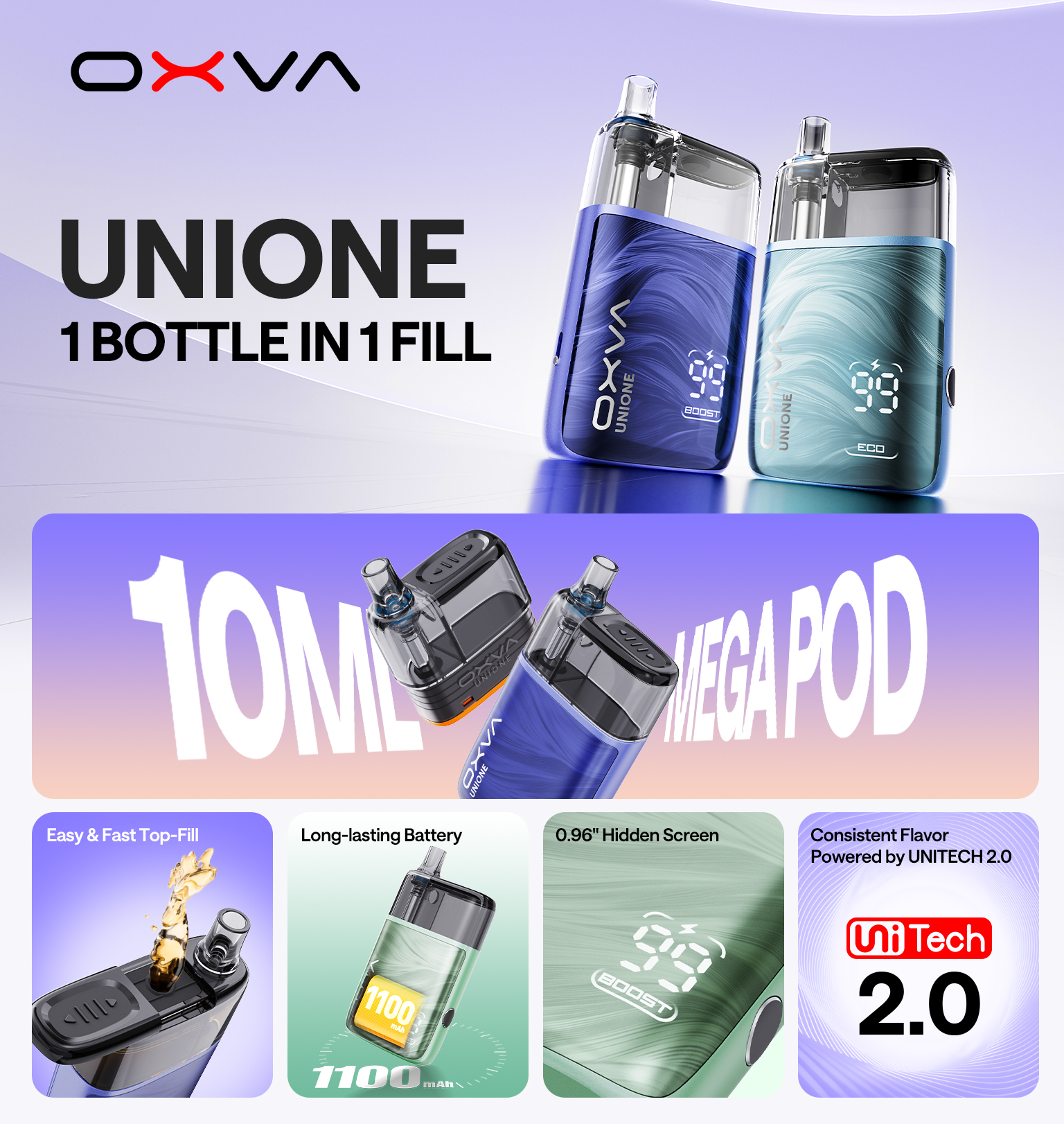 Explore OXVA UNIONE Features 