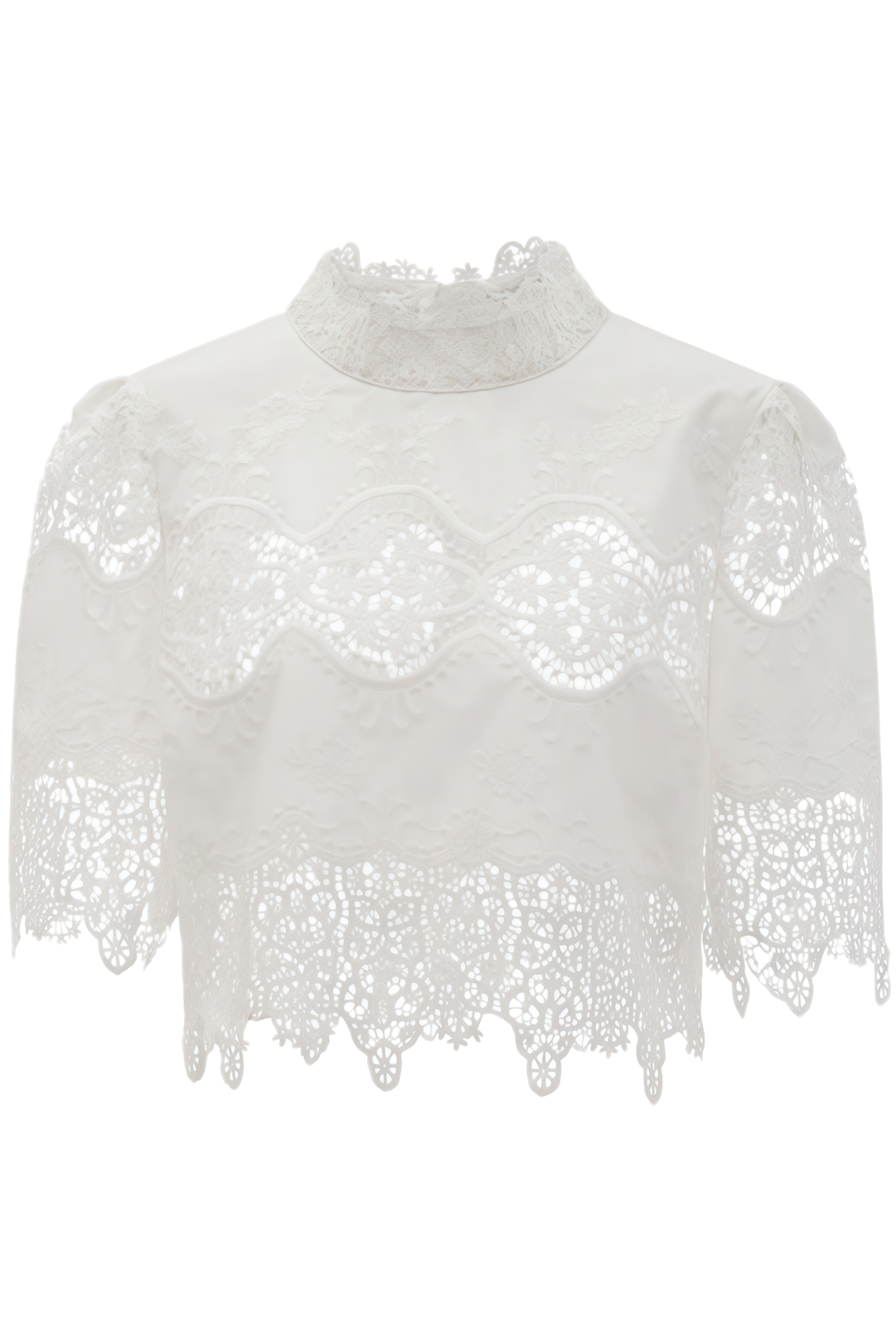 Isadora White Cut-Out Crop Top & Trousers Set