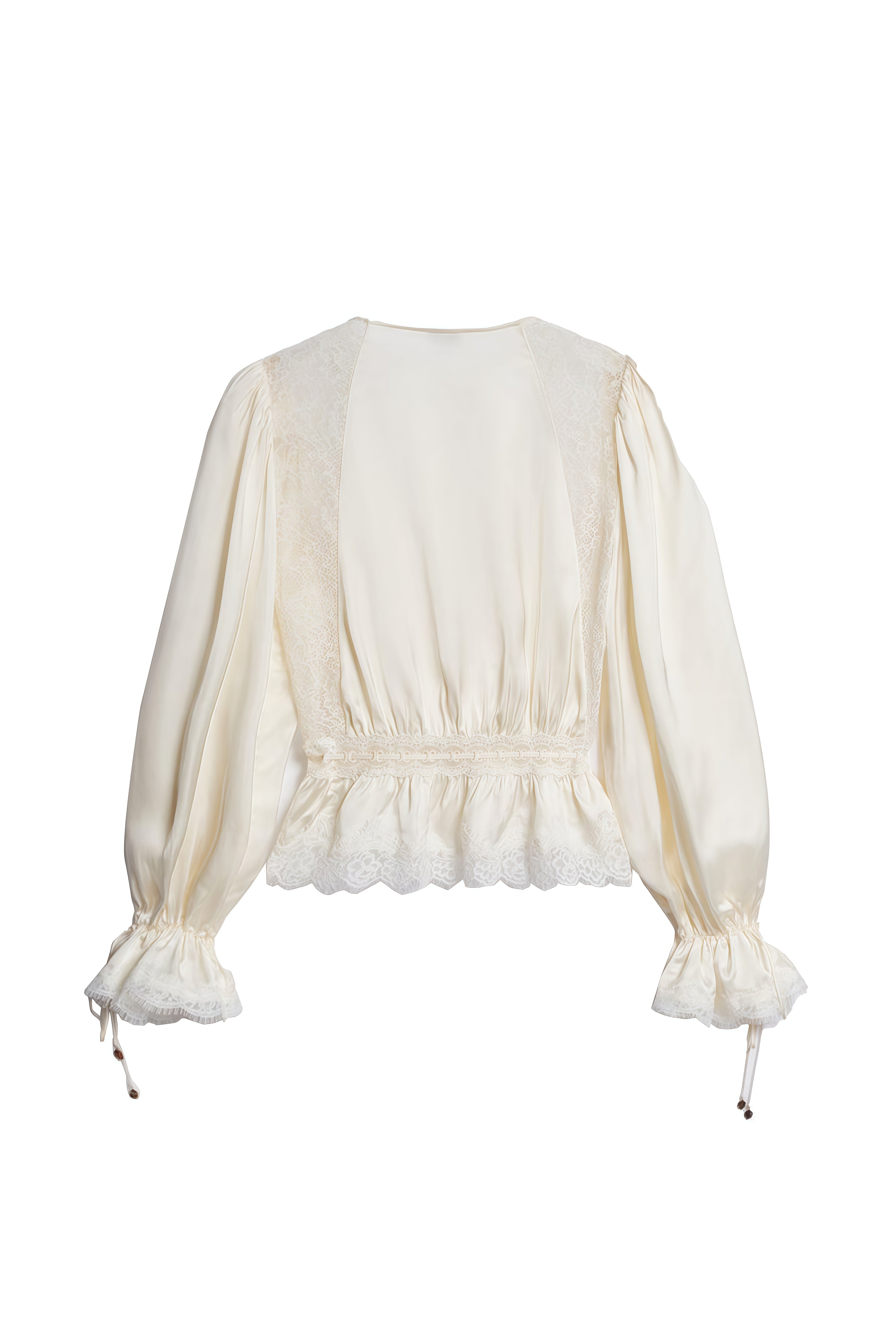 Juliet White Puff Sleeve Lace Top & Trousers Set