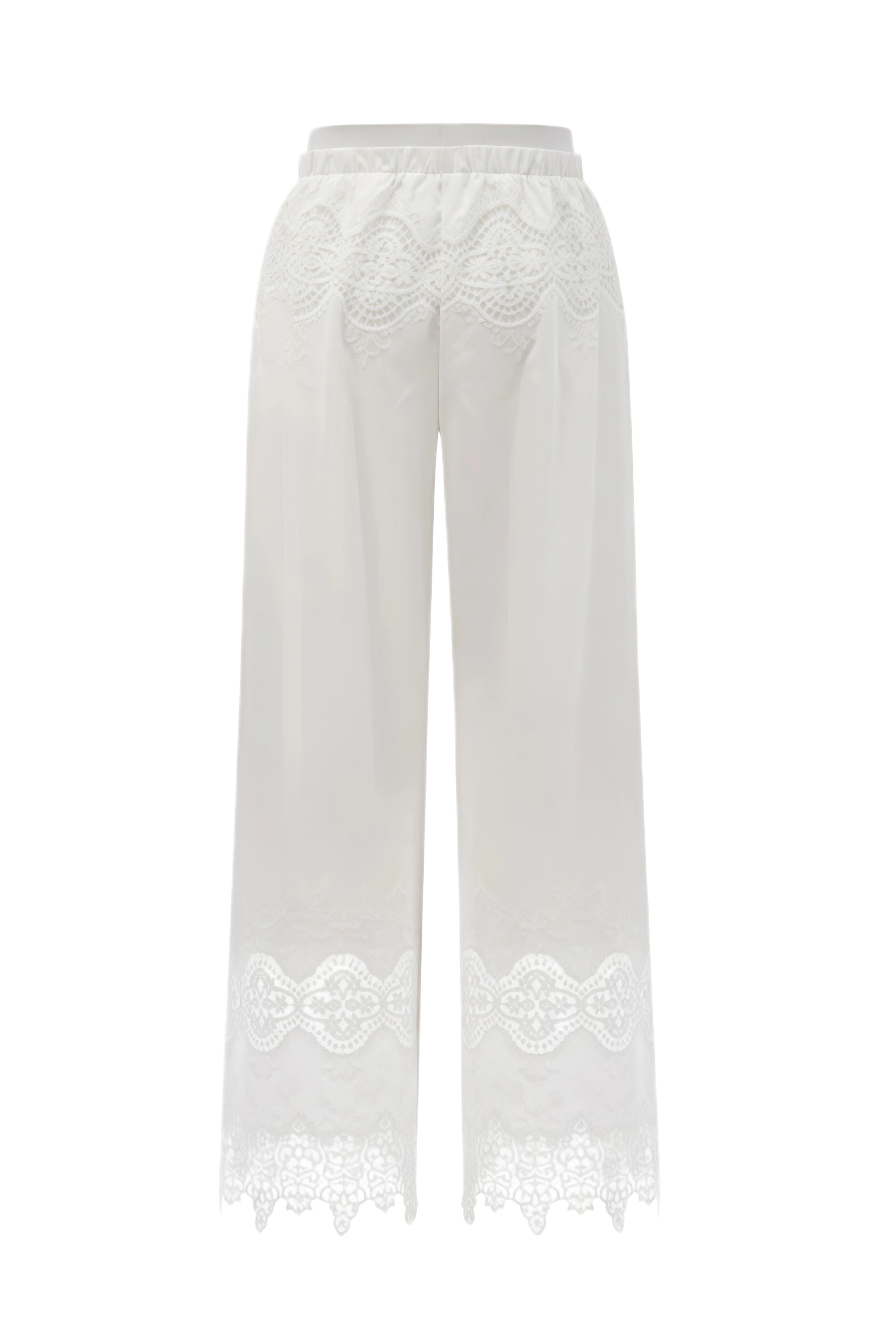 Isadora White Cut-Out Crop Top & Trousers Set
