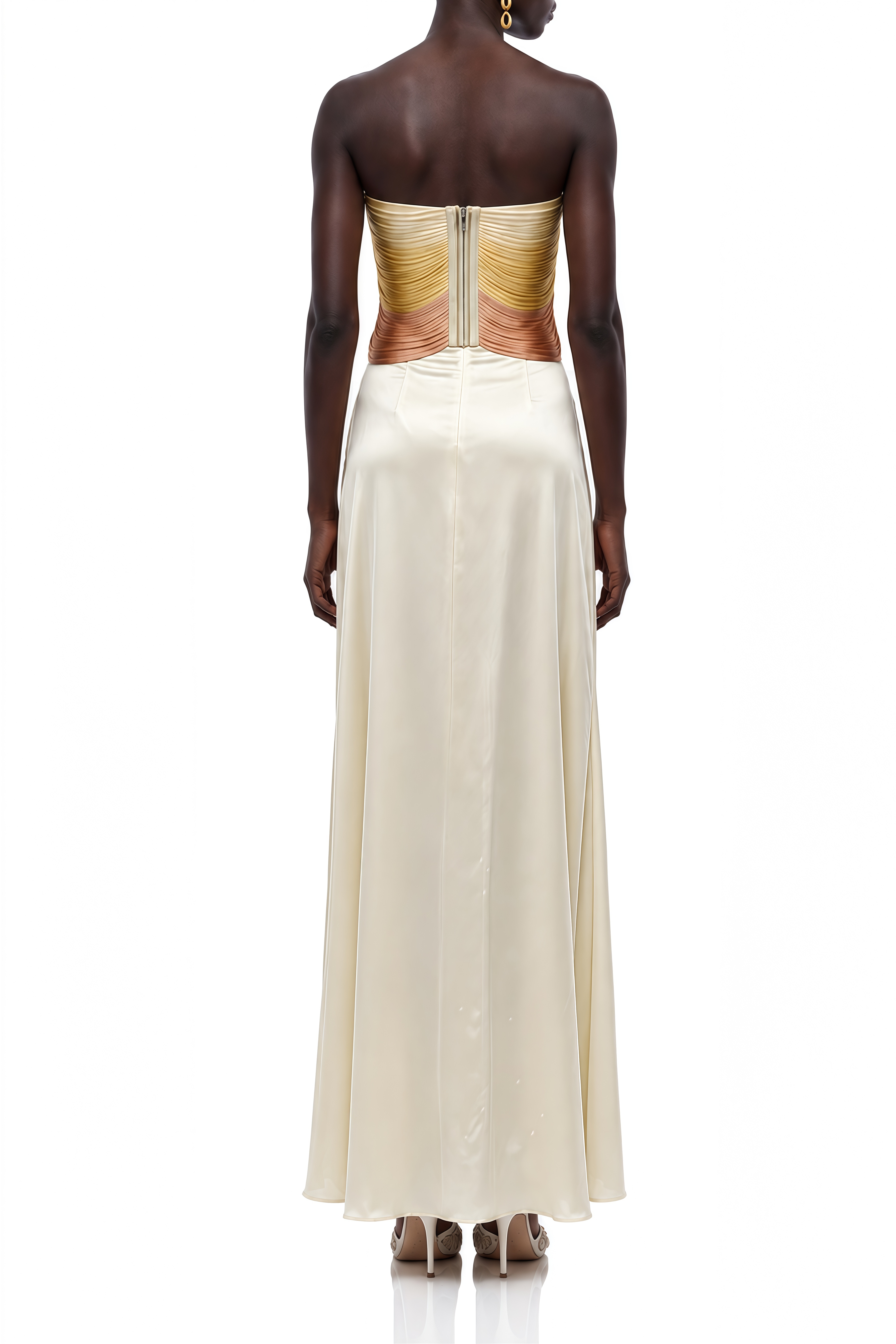 Stella Yellow Draped Fringe Top & Skirt Set